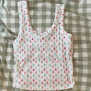 Christmas Pyjama tank top with built in bra